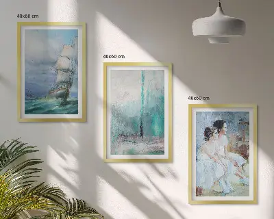 Abstract ship and sea dancer wall art set multi-piece abstract maritime dancer wall art