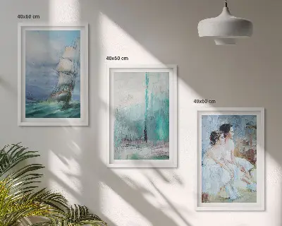 Abstract ship and sea dancer wall art set multi-piece abstract maritime dancer wall art