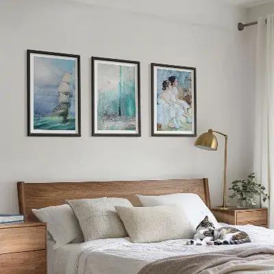 Abstract ship and sea dancer wall art set multi-piece abstract maritime dancer wall art