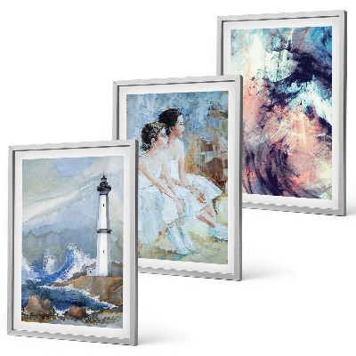 Wall art set Lighthouse abstract dancer