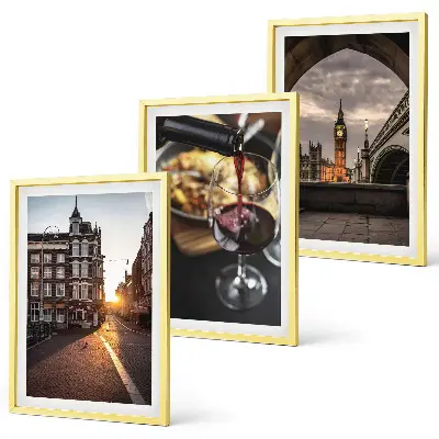 Wall art set featuring London city and food photography