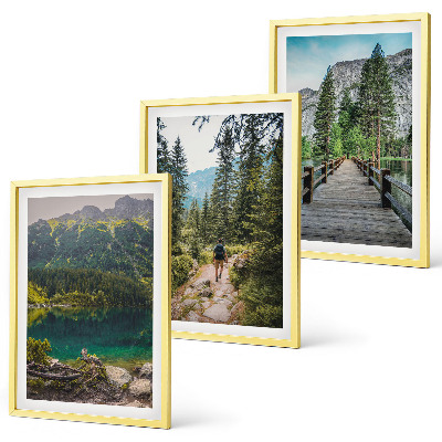 Wall art set Mountains, lakes, forests, paths