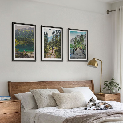 Wall art set Mountains, lakes, forests, paths