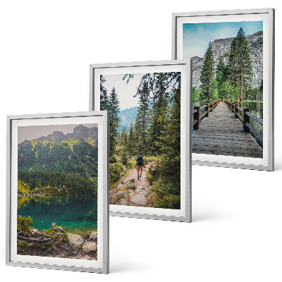 Wall art set Mountains, lakes, forests, paths