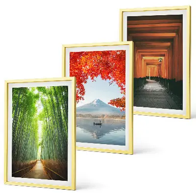 Fuji Bamboo Forest Landscape Wall Art Set 