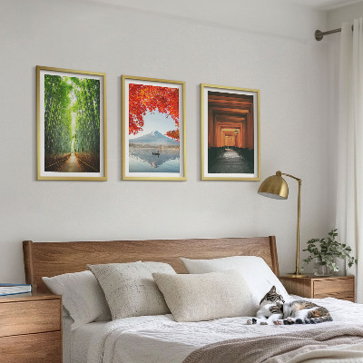 Wall art set Fuji Bamboo Forest Landscape