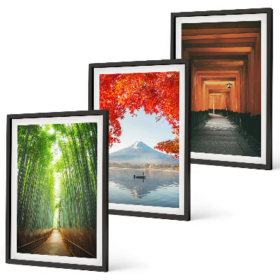 Wall art set Fuji Bamboo Forest Landscape