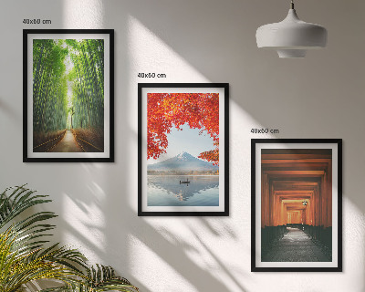 Wall art set Fuji Bamboo Forest Landscape