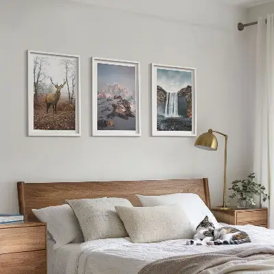 Wild mountain landscapes set of 3 framed wall art pieces