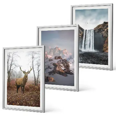 Wild mountain landscapes set of 3 framed wall art pieces
