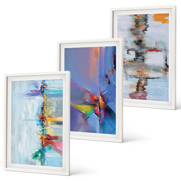 Three-piece wall art piece Abstract painting compositions