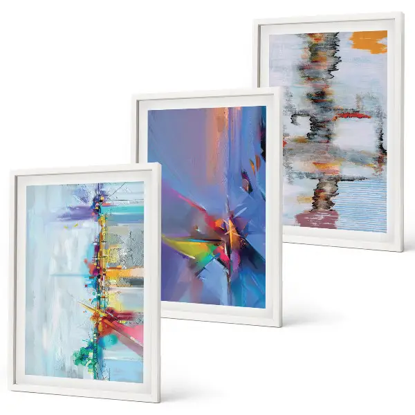 Abstract painting three-piece wall art set modern abstract compositions