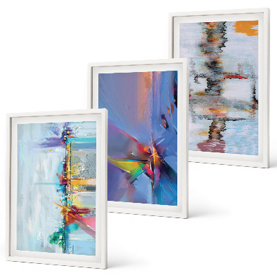 Three-piece wall art piece Abstract painting compositions
