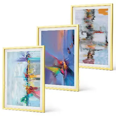 Abstract painting three-piece wall art set modern abstract compositions