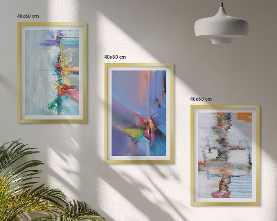 Three-piece wall art piece Abstract painting compositions