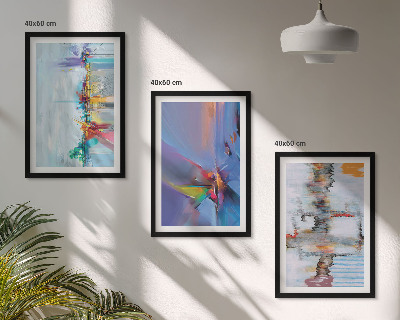 Three-piece wall art piece Abstract painting compositions