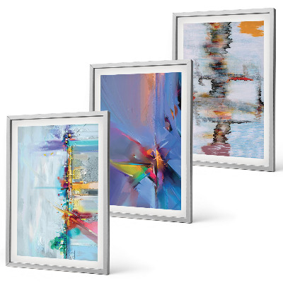 Three-piece wall art piece Abstract painting compositions