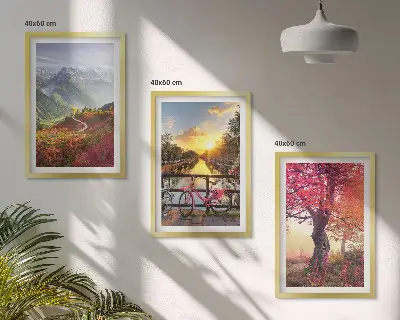 Mountain landscapes by bike wall art set set of mountain landscapes featuring bikes