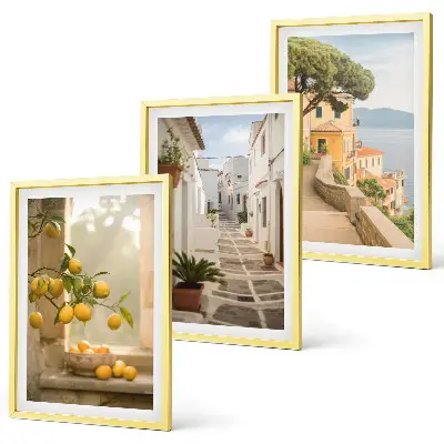 Citrus tree window view wall art set 