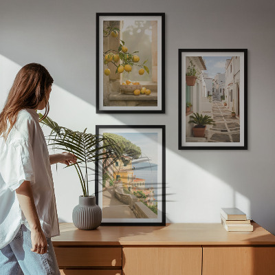 Wall art set Citrus tree window view