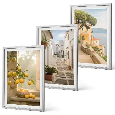 Citrus tree window view wall art set 