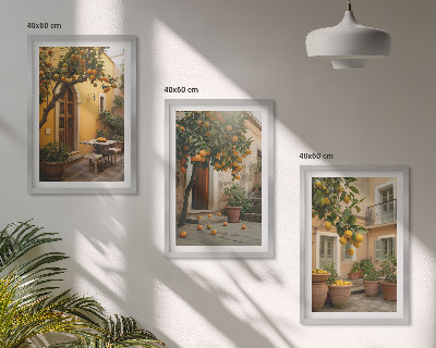 Wall art set Garden citrus sun