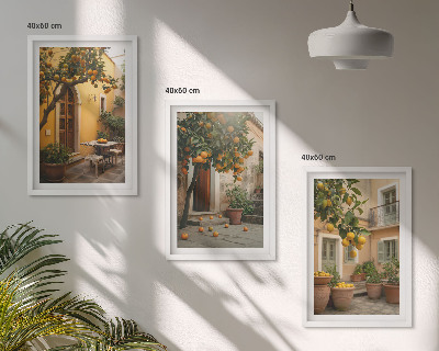 Wall art set Garden citrus sun