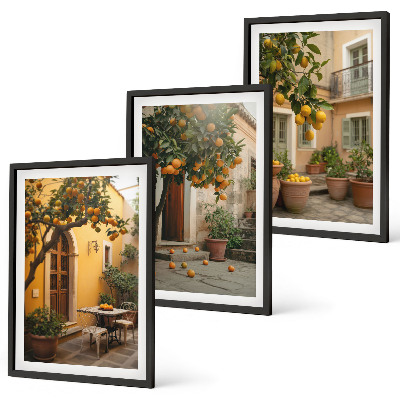 Wall art set Garden citrus sun
