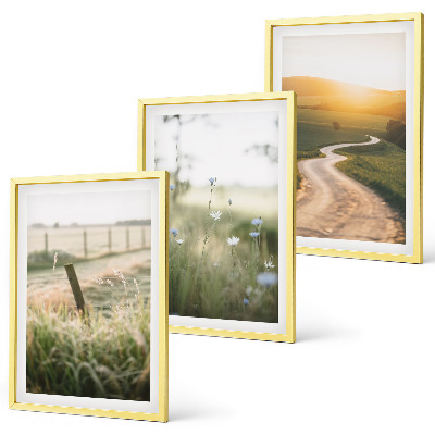 Wall art set Landscape meadow road west