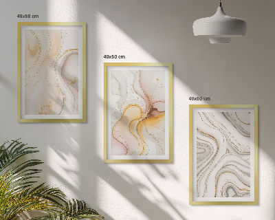 Wall art set Abstract warm patterns