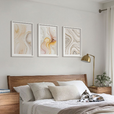 Wall art set Abstract warm patterns