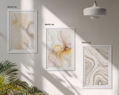 Wall art set Abstract warm patterns