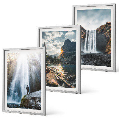 Wall art set Waterfalls mountains landscapes nature