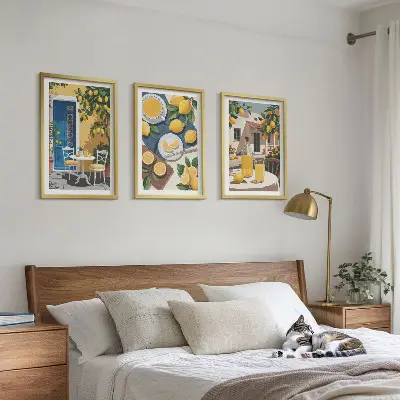 Patio Sun Lemonade framed wall art set of 3 pieces