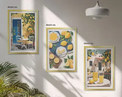 Patio Sun Lemonade framed wall art set of 3 pieces