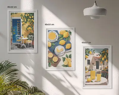 Patio Sun Lemonade framed wall art set of 3 pieces