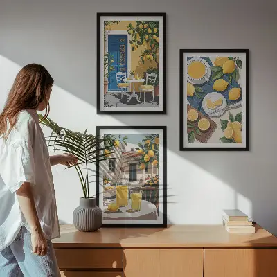 Patio Sun Lemonade framed wall art set of 3 pieces