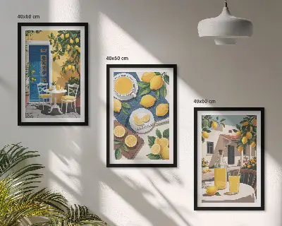 Patio Sun Lemonade framed wall art set of 3 pieces