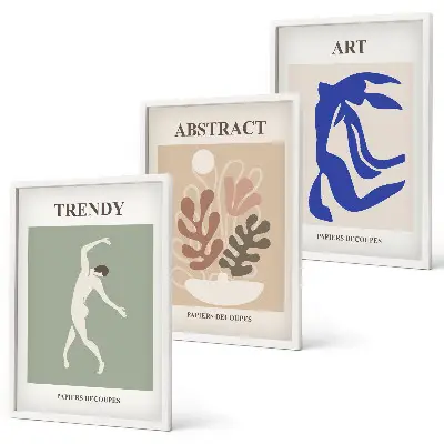 Wall art set Matisse's Stylish Plant Figures