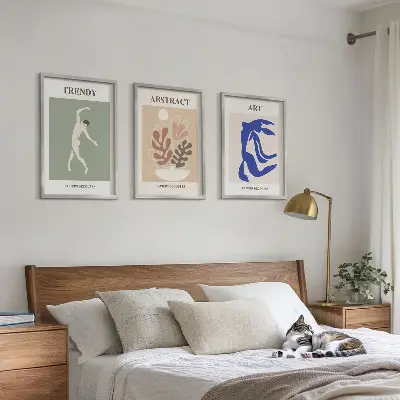 Wall art set featuring Matisse's stylish plant figures