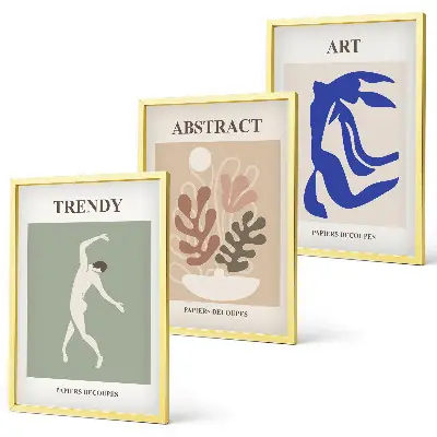 Wall art set featuring Matisse's stylish plant figures