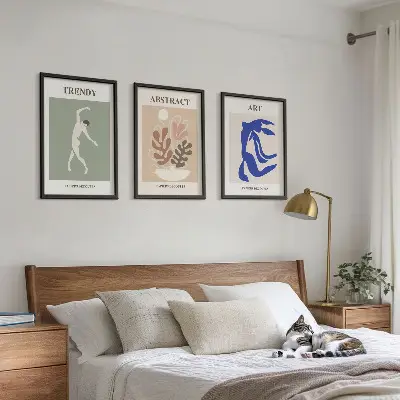 Wall art set featuring Matisse's stylish plant figures