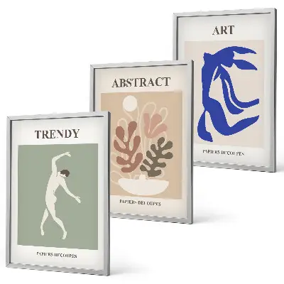 Wall art set featuring Matisse's stylish plant figures