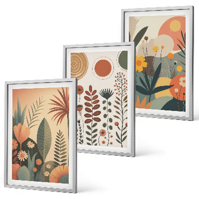 Wall art set Boho plant patterns nature