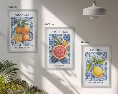 Citrus fruit vintage illustration wall art set set of vintage citrus fruit illustrations for wall decor