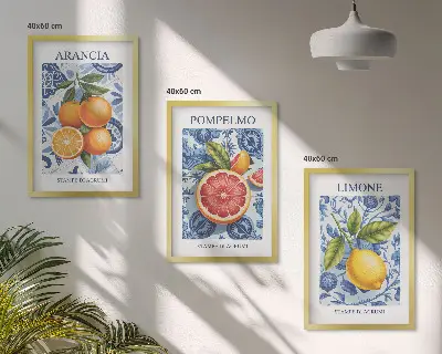 Citrus fruit vintage illustration wall art set set of vintage citrus fruit illustrations for wall decor