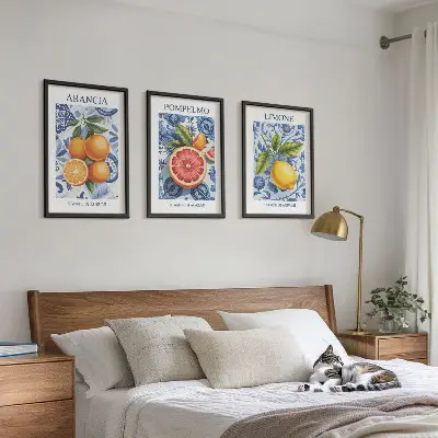 Citrus fruit vintage illustration wall art set set of vintage citrus fruit illustrations for wall decor