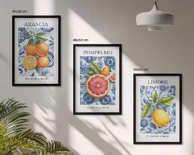Citrus fruit vintage illustration wall art set set of vintage citrus fruit illustrations for wall decor