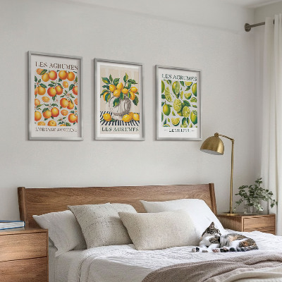 Wall art set Citrus fruits in colorful versions
