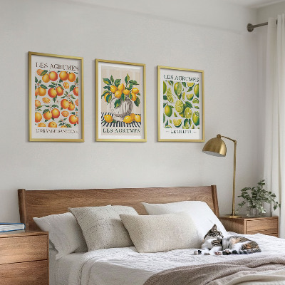 Wall art set Citrus fruits in colorful versions
